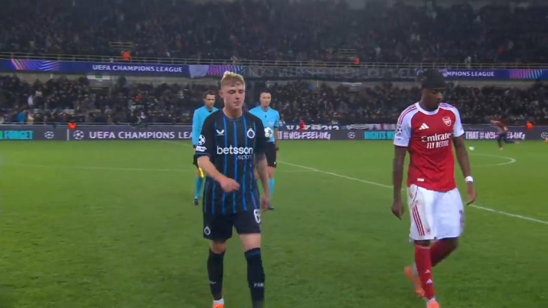 半场结束，布鲁日暂0-1落后阿森纳大伙如何评价上半场比赛 布鲁日vs阿森纳 欧冠