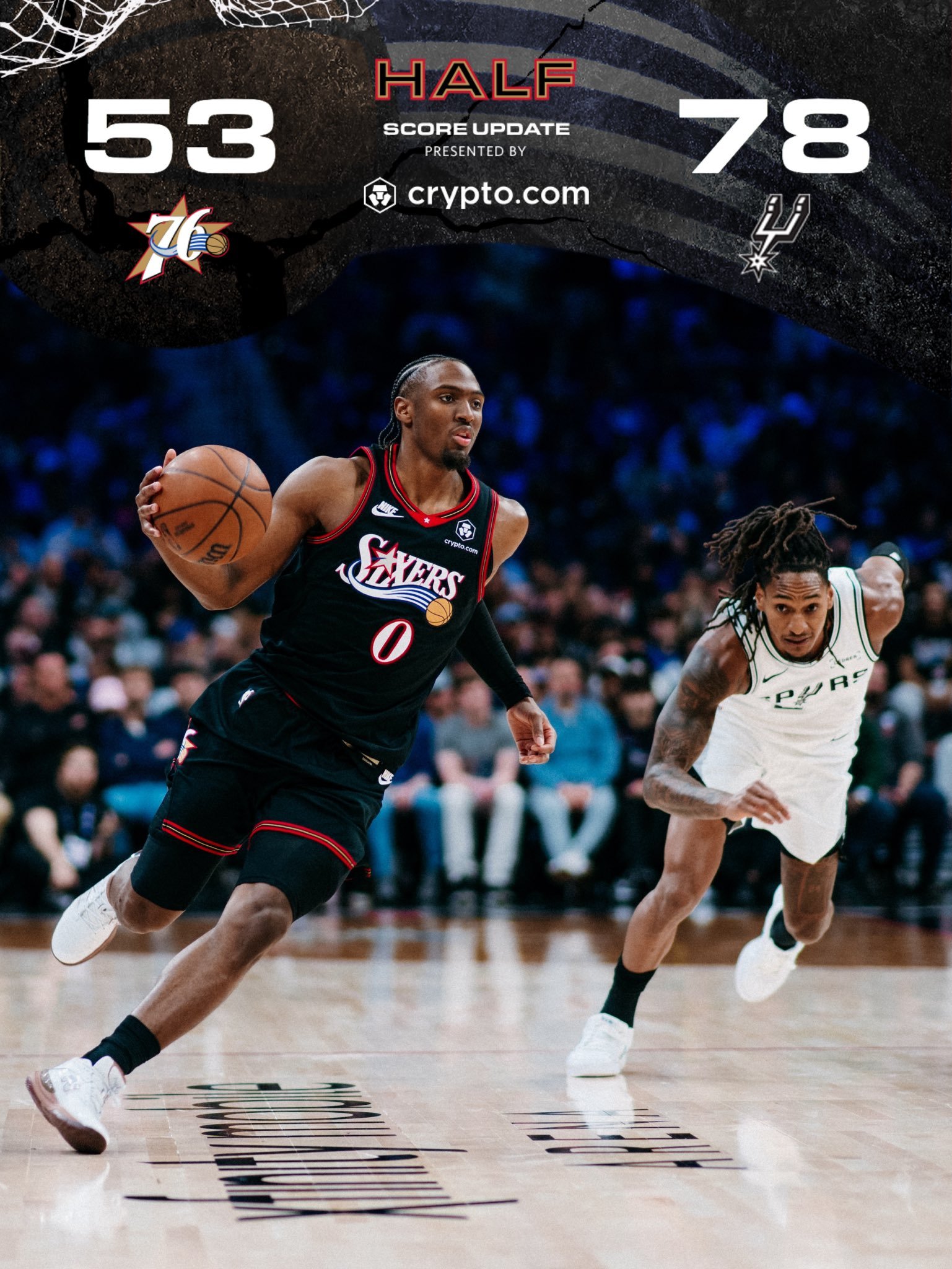 毫无防守！全场比赛结束：76人队主场91-131惨败马刺队，球队遭遇两连败！马克