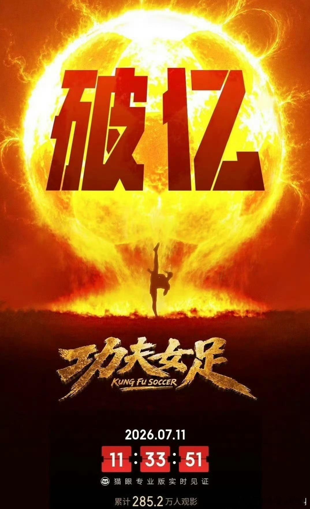 功夫女足票房破亿了，谁看啦？功夫女足票房