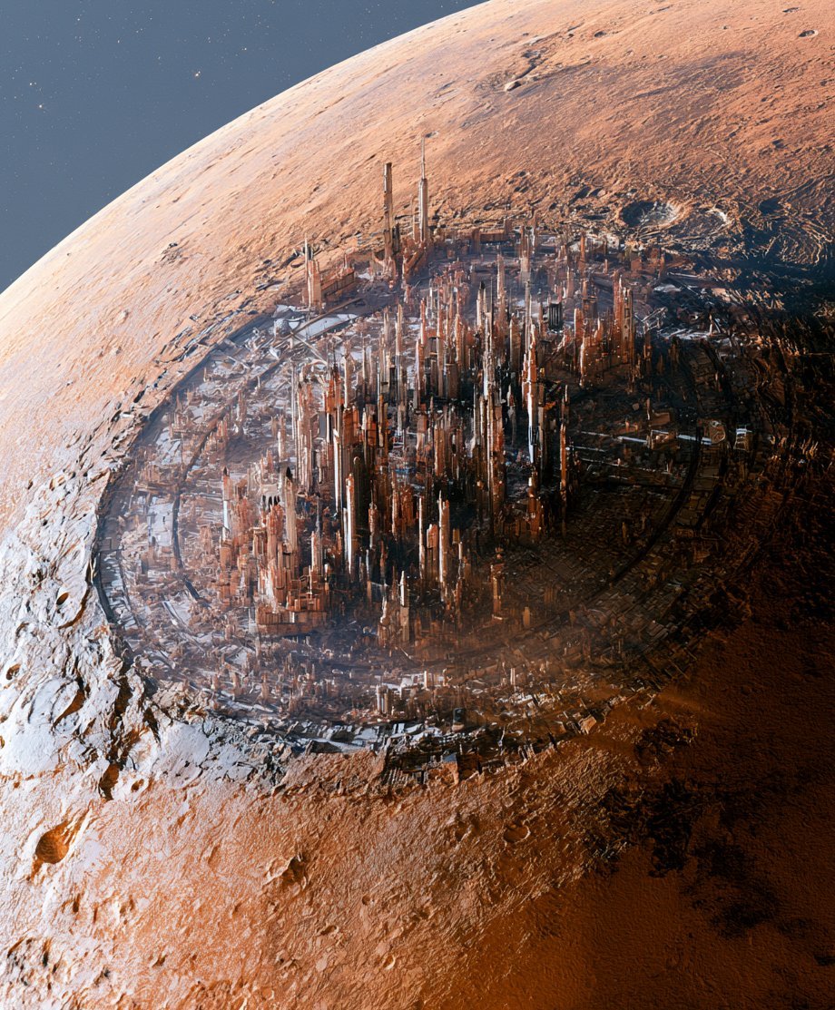 第一个在火星上建造的城市。你来给它命名。你觉得叫什么好？ 