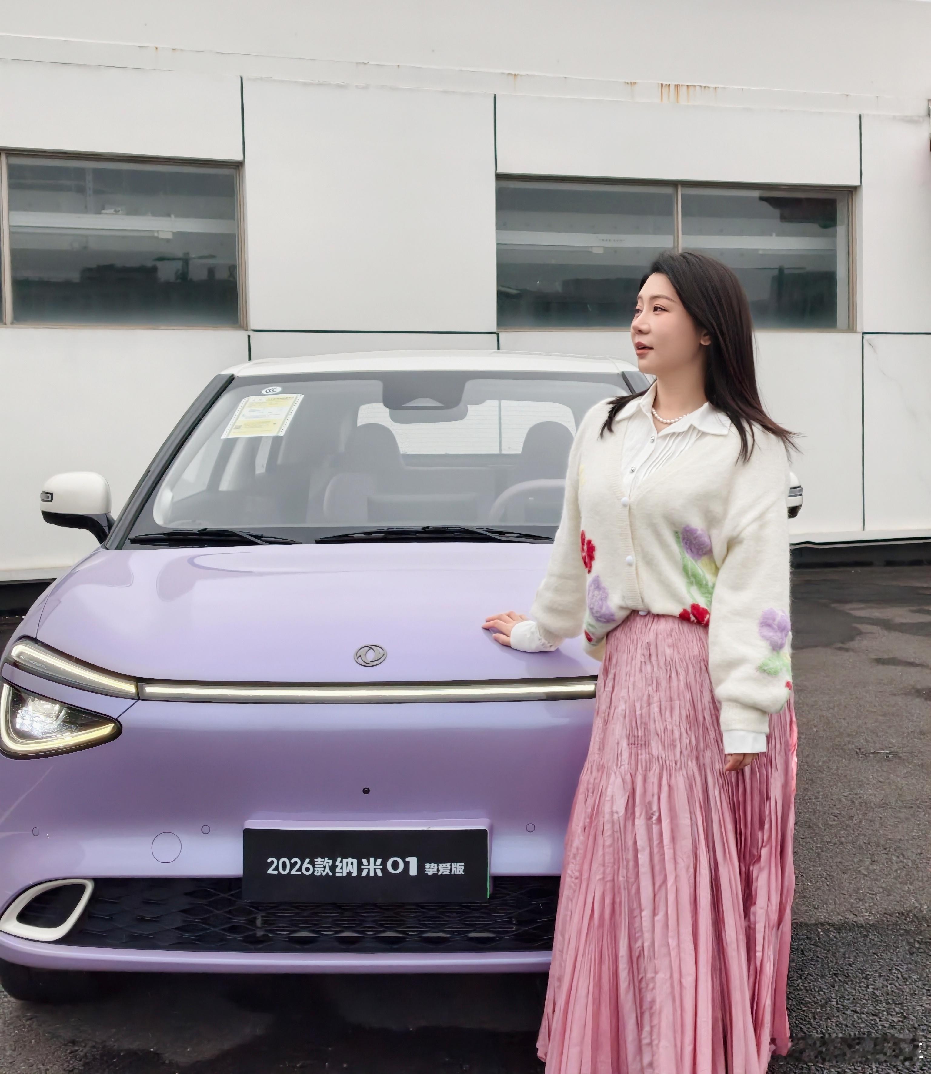 今天是被紫色浪漫包围的一天～东风奕派纳米01幻想紫，一辆适合女生的车，车身小巧、