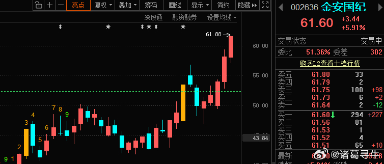 继续表演！金安国纪002636📈在车上的继续T 