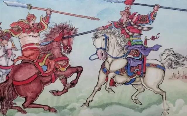 1131年，和尚原之战，金军将领约吴玠下来单挑，一决胜负。吴玠派2位将领出战，几