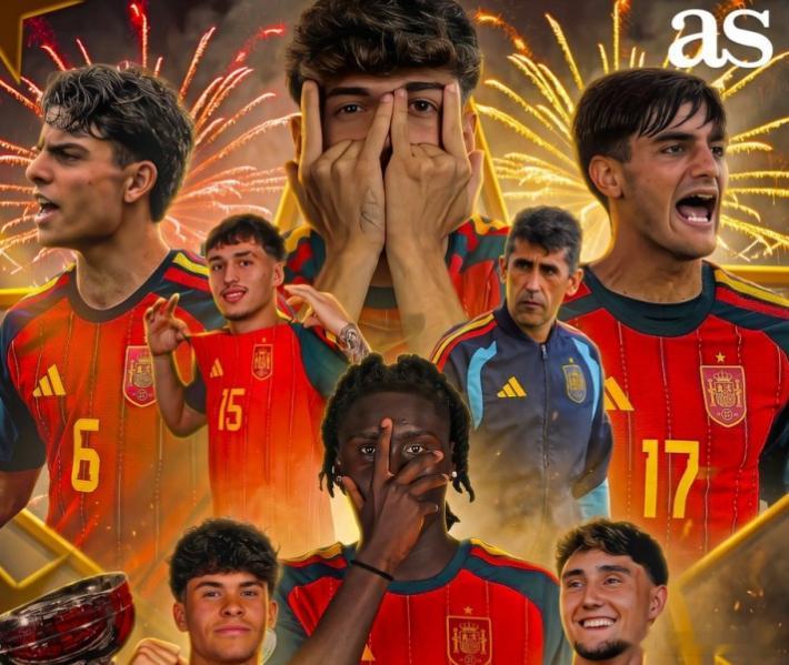 7月12日讯 U19欧青赛决赛，西班牙以2-0的比分战胜德国夺得冠军，这也是他们