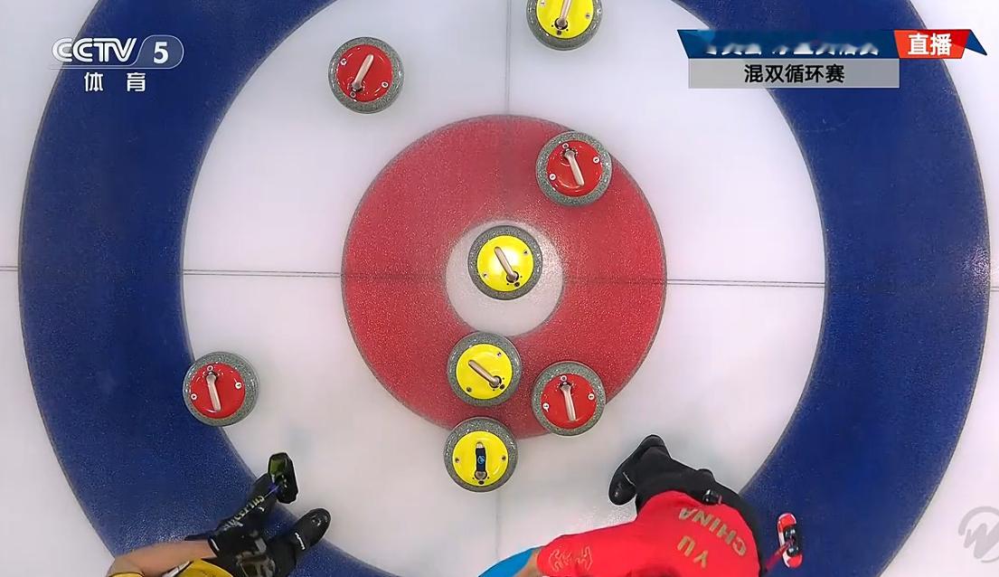 叶紫萱哭着抱了于森...祝他们好运吧~中国冰壶混双6胜1负结束小组赛。但是！随着