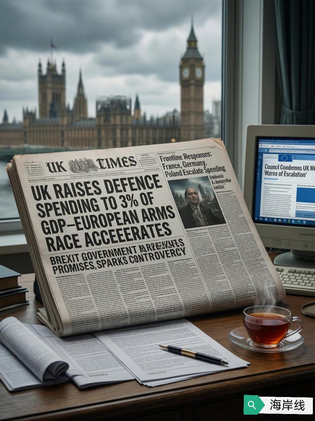 据英国《金融时报》2月16日报道，英国首相斯塔默最近给国防开支踩了一脚油门——明