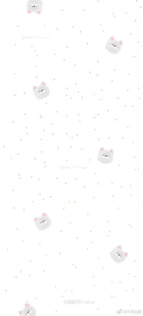 Share ｜ 壁纸可爱·波点猫咪 