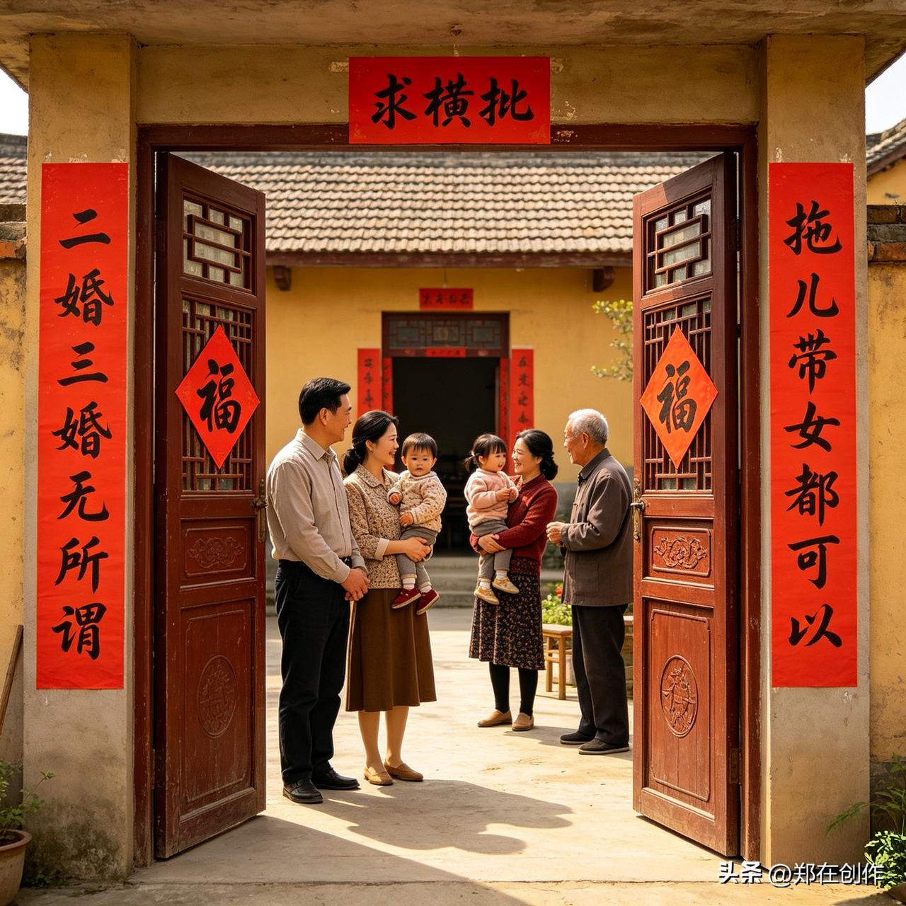 这副对联豁达随性，看淡世俗婚恋条件。横批力求洒脱豁达，不拘世俗眼光，既贴合对联乐