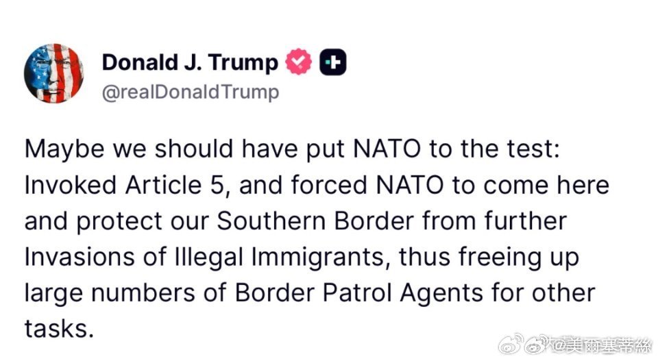 川普老爺子：或許我們早就該好好考驗一下北約了：啟動第5條條款，迫使北約前來這裡保