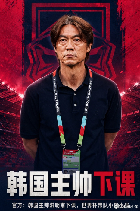 韩国主教练连夜下课史诗级耻辱！韩国主帅洪明甫星夜发布会引咎辞职。两度带队打世界杯