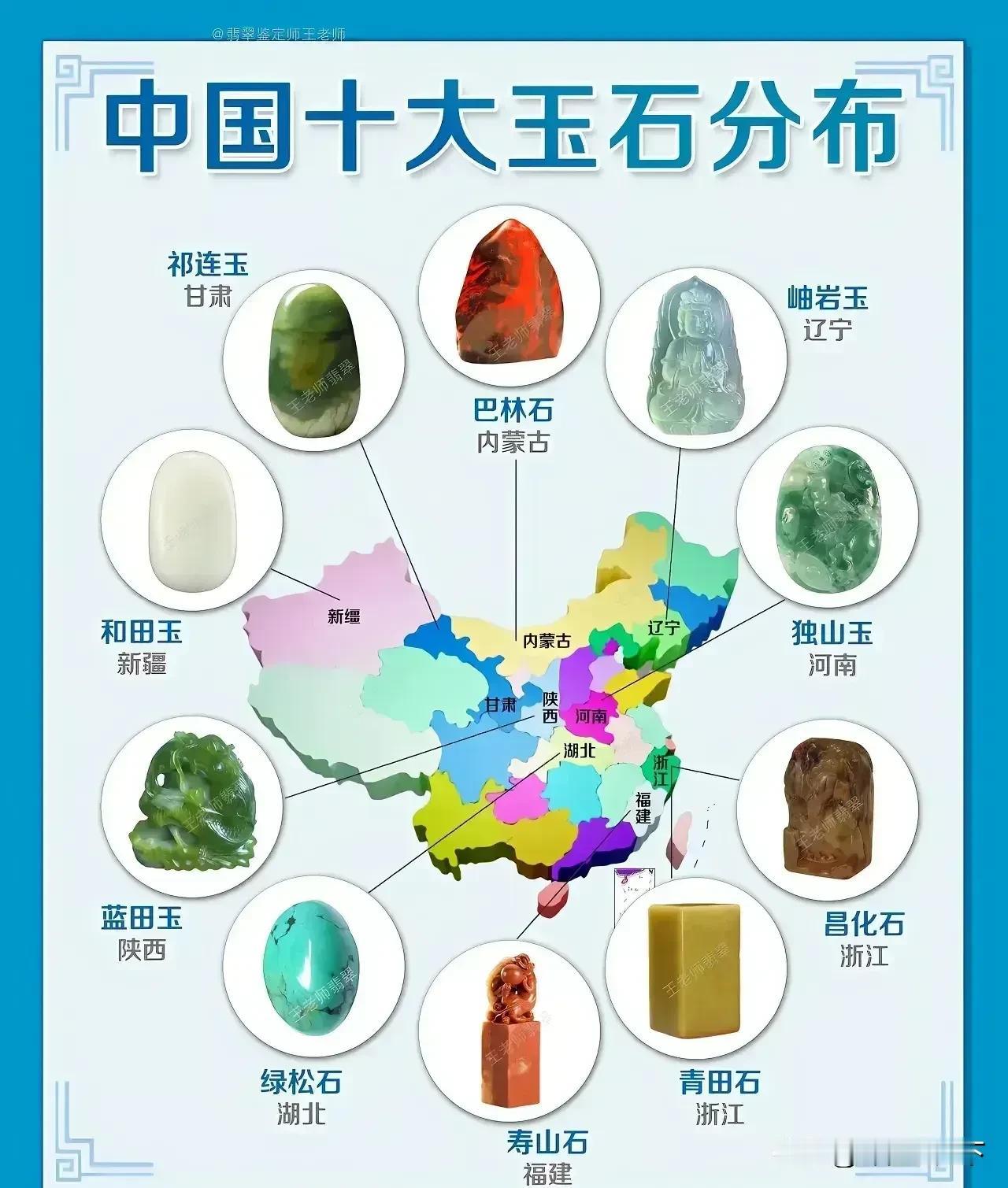 中国十大玉石分布！