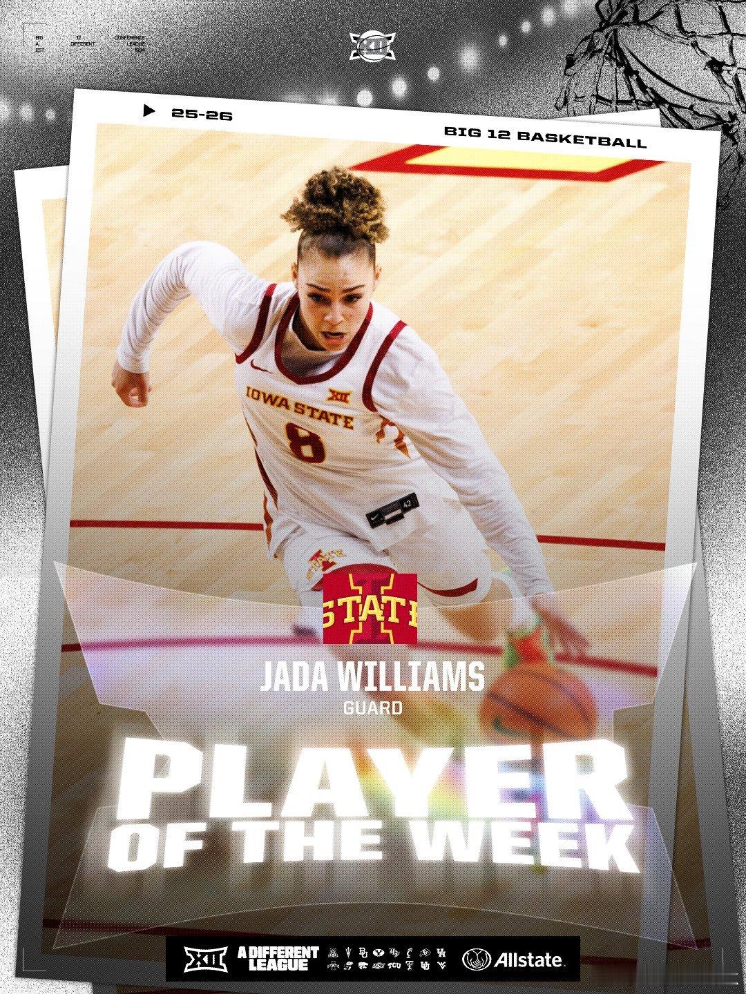 Big 12联盟第12周表现奖（2025-2026赛季）。NCAA男篮 最佳球员