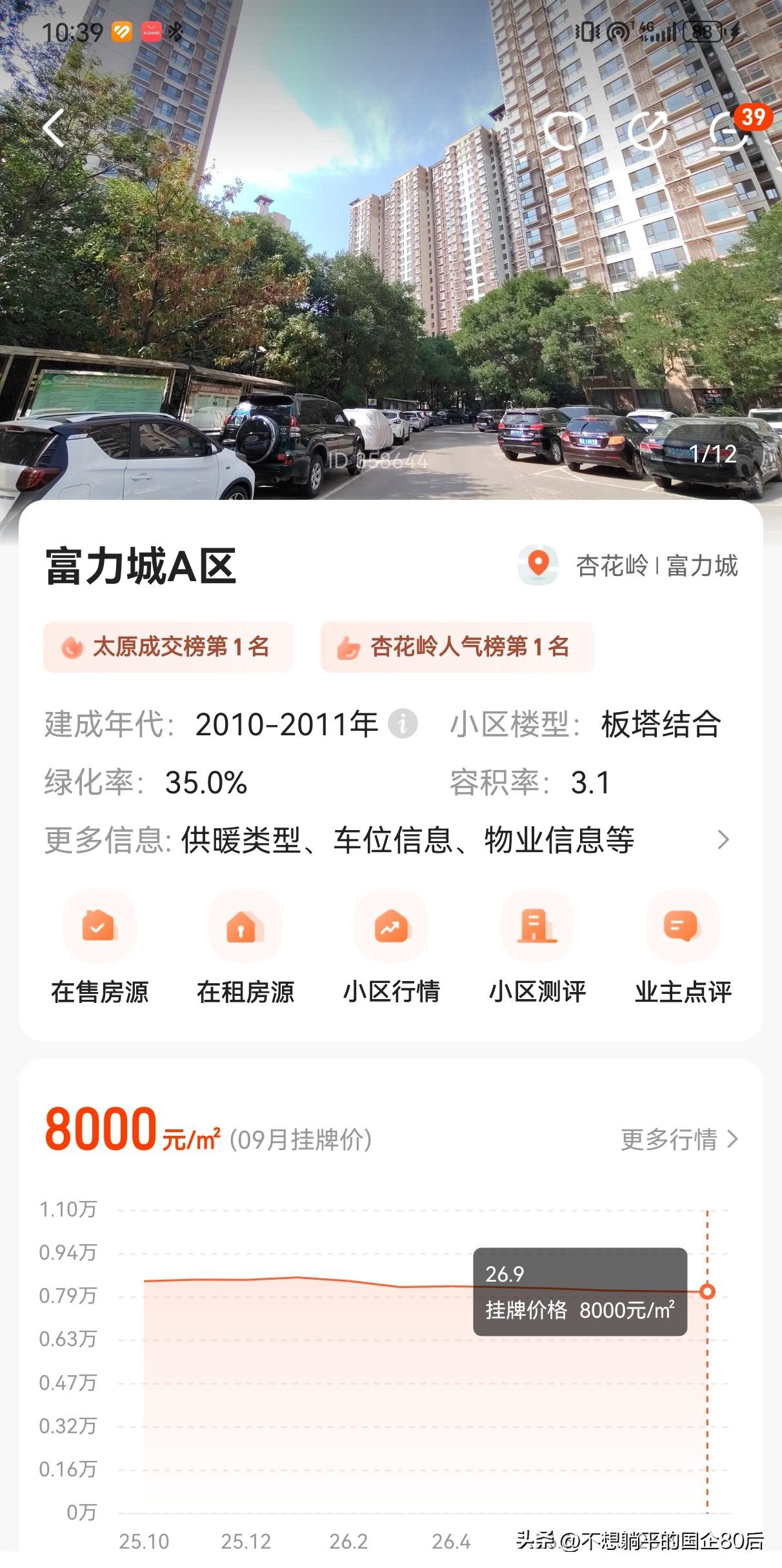 没有最低，只有更低。
​
​我是2019年，因工作调动，从晋中回到太原的北边，当