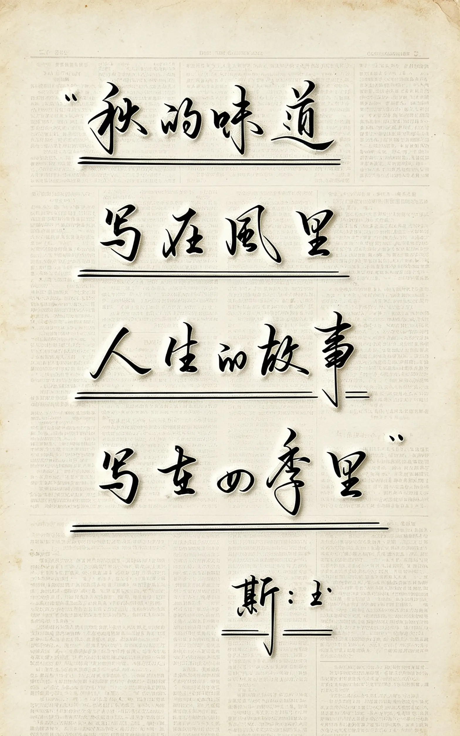 写字是一种乐趣 写字是一种生活