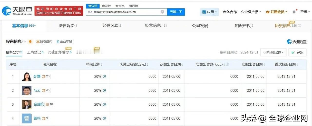 【阿里巴巴小额贷款公司注销马云名下阿里小贷公司注销】天眼查App显示，近日，浙江