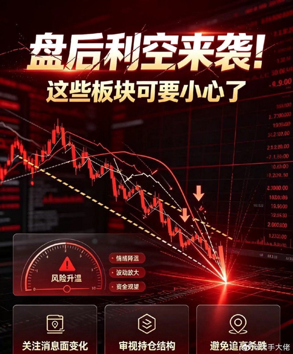 盘后利空来袭！这些板块可要小心了风险提示：本文仅为资讯解读，不构成任何投资建议，