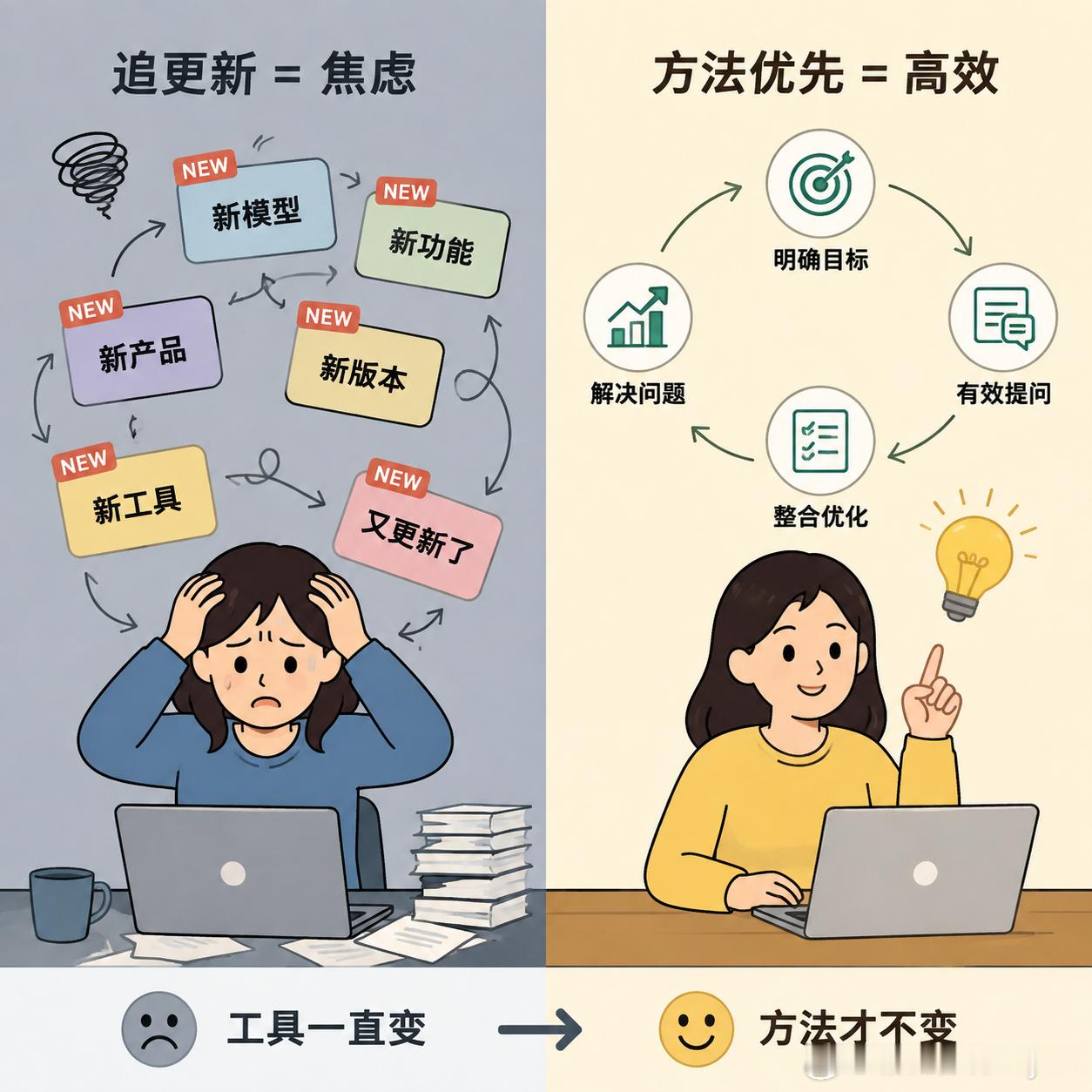 AI更新太快有必要都学吗现在学AI有点像：刚搞懂一个版本，新一代又来了。GPT-