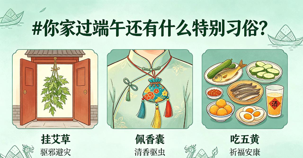 你家过端午还有什么特别习俗?