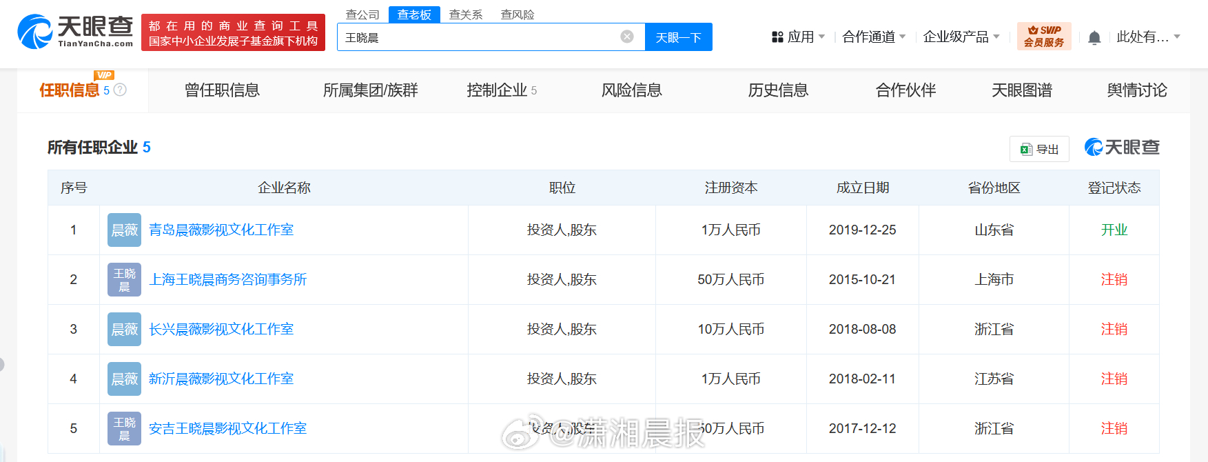 【#揭秘俞灏明王晓晨商业版图#，#俞灏明青岛工作室叫晨霄#】#王晓晨回应与俞灏明