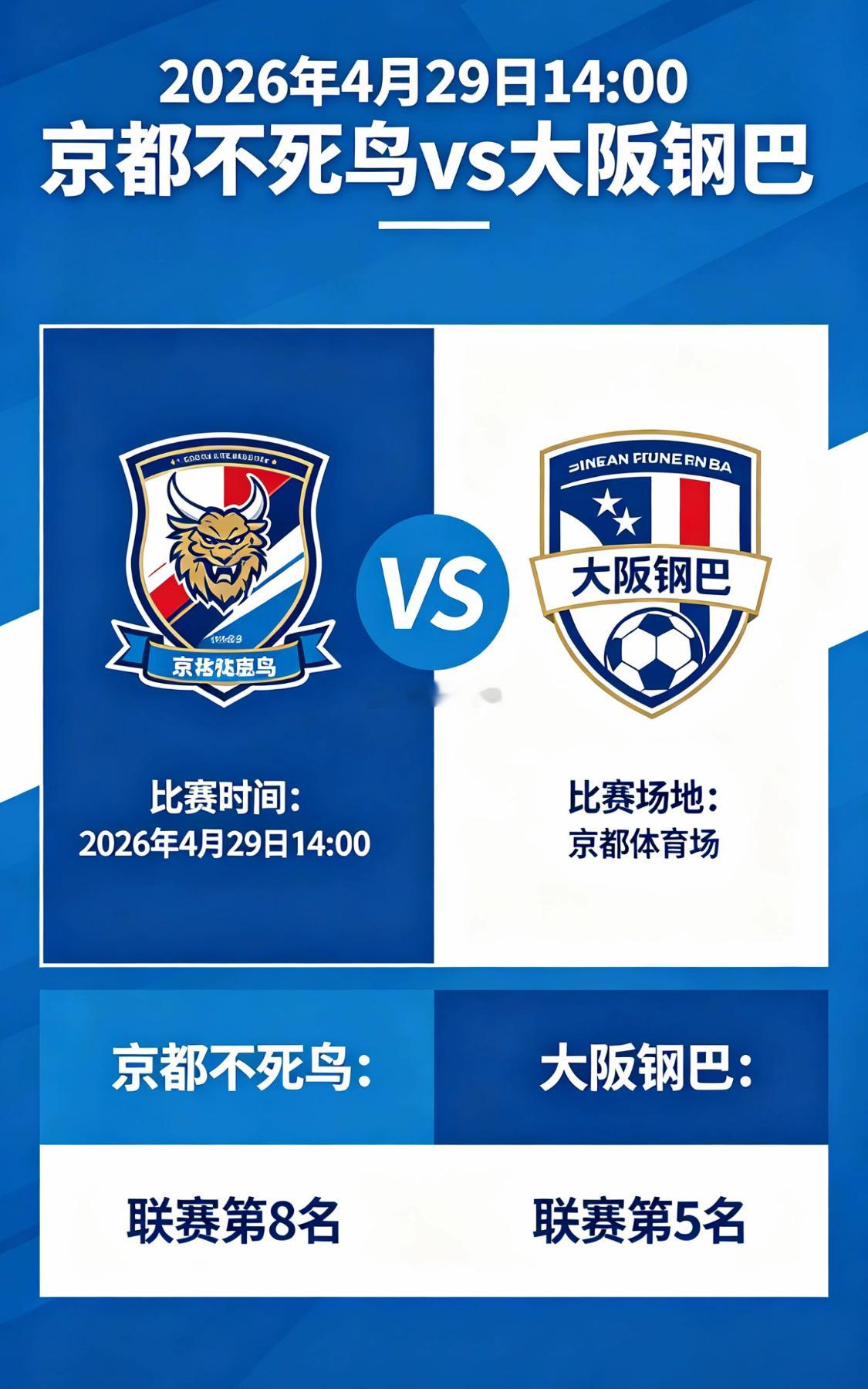 腾飞笔记京都🆚大阪钢巴本场为J1百年构想联赛西区第13轮较量。目前主队京都不死