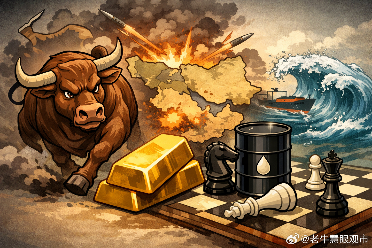 以色列伊朗 金价中东开火后的市场定价：美股、黄金、原油怎么走，核心盯住霍尔木兹2