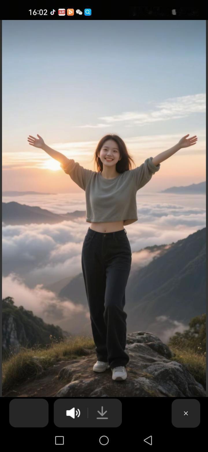 红桥卧涧牵青嶂；
白雾绕峰飞蓝天