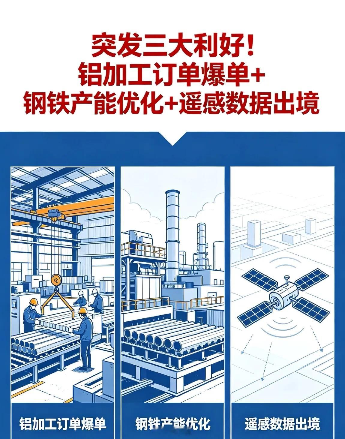 突发三大利好！受益板块及个股如下：一、铝加工行业订单爆了 海外铝订单涌来（重大利