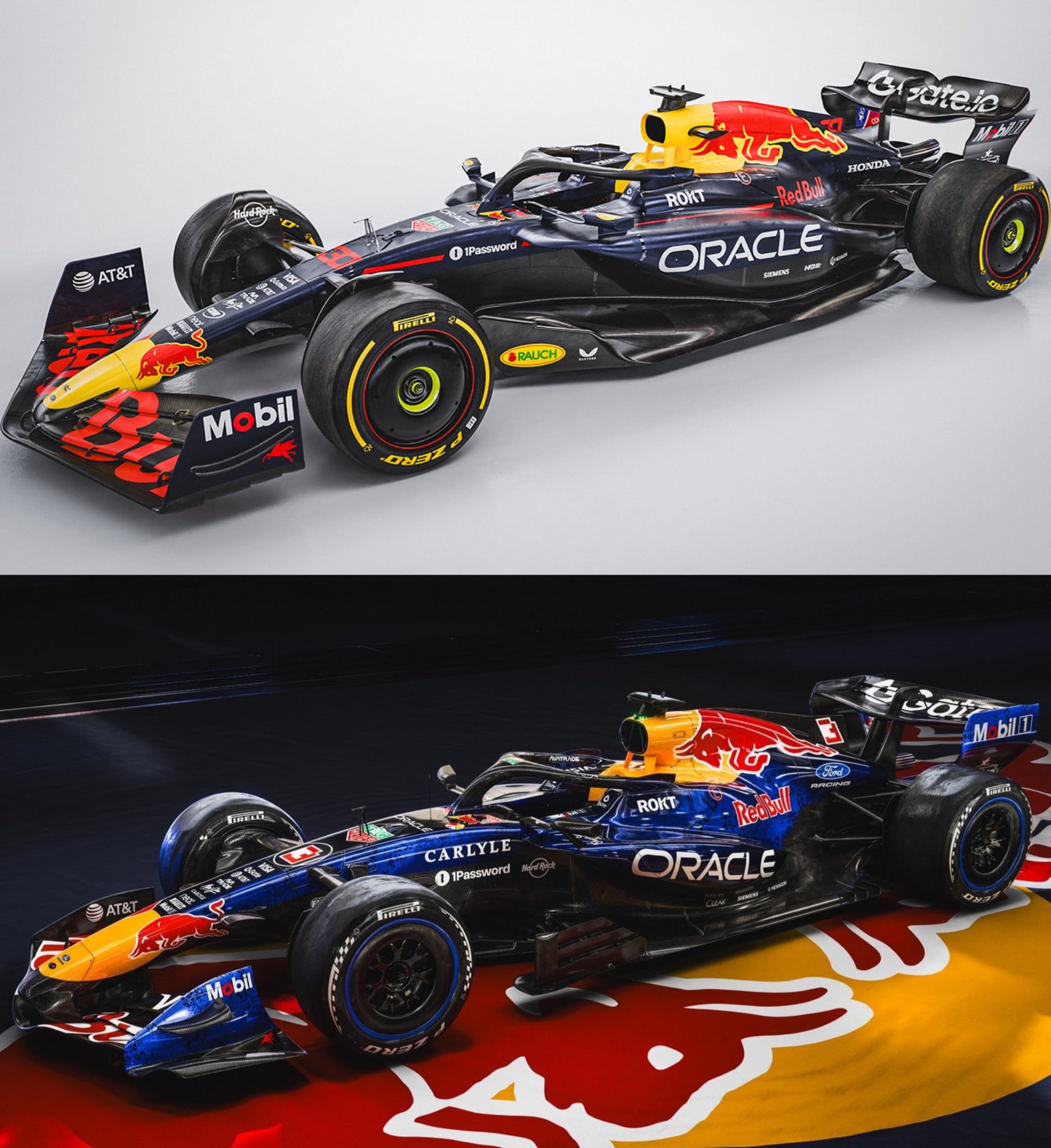 RB21和RB22涂装对比🔍f12026f1赛车揭幕