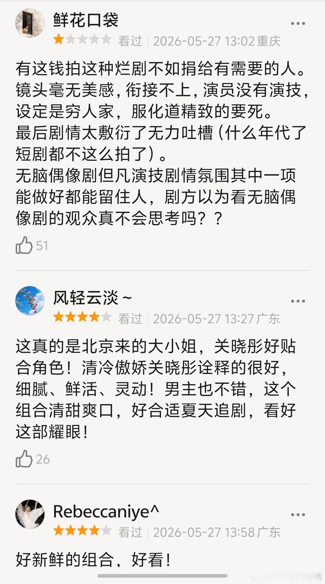 耀眼 台偶味关晓彤、李昀锐《耀眼》今天首播，目前豆瓣评论也多起来了，两极分化严重