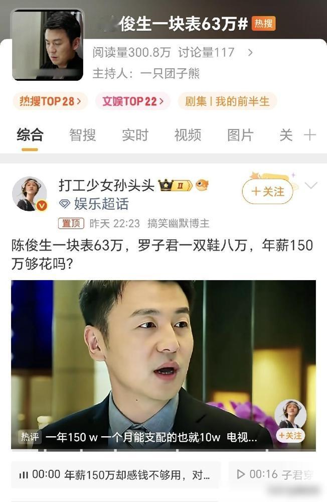 编剧是没赚过150万年薪吗？怎么想的夫妻两人，老婆不工作还有个孩子，就靠老公15