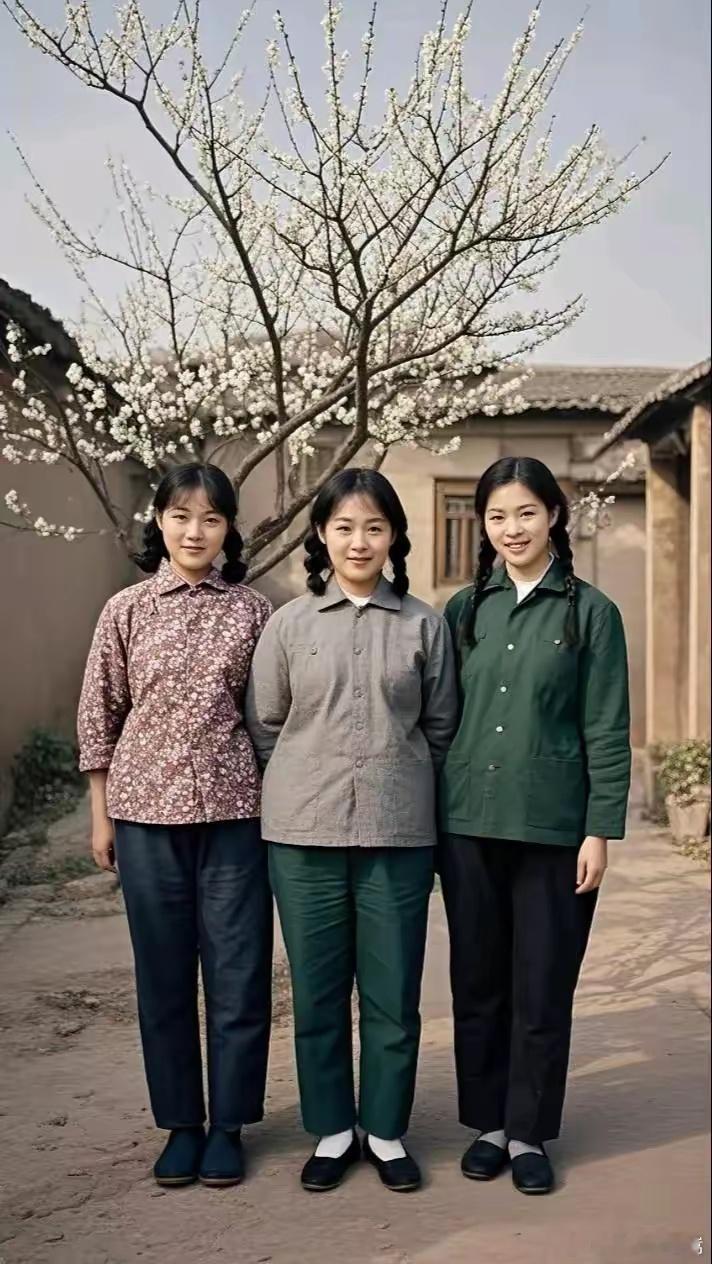 花正红等君子乡村姑娘多美丽，三人胜过天仙女鲜花盛开未开放，等待有缘郎君娶24年1