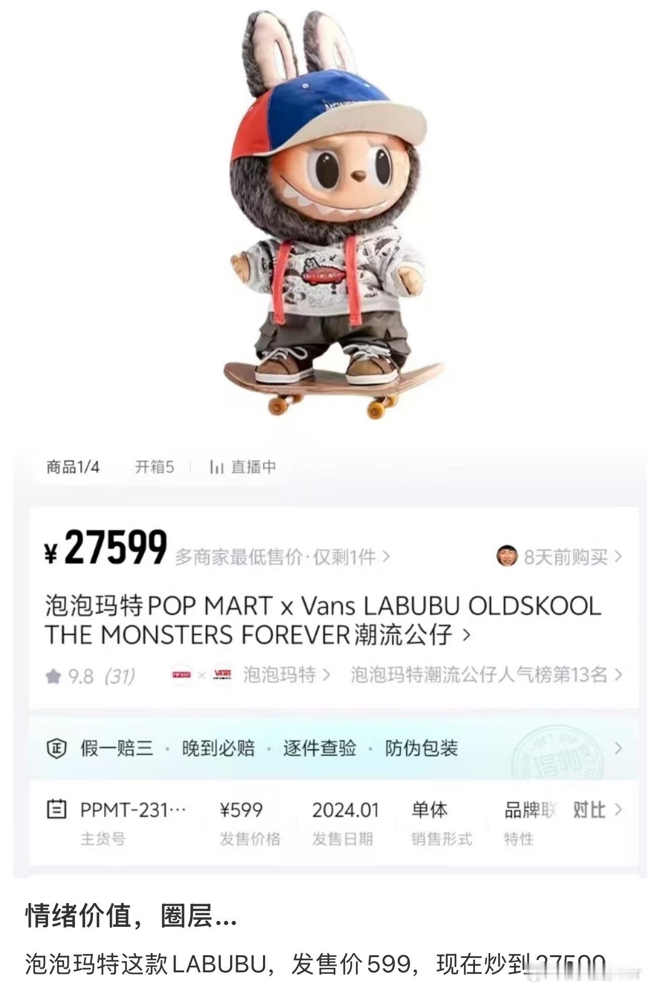 黄金 黄金现在每日涨幅没有Labubu涨的快！想要炒黄金的不如研究研究Labub