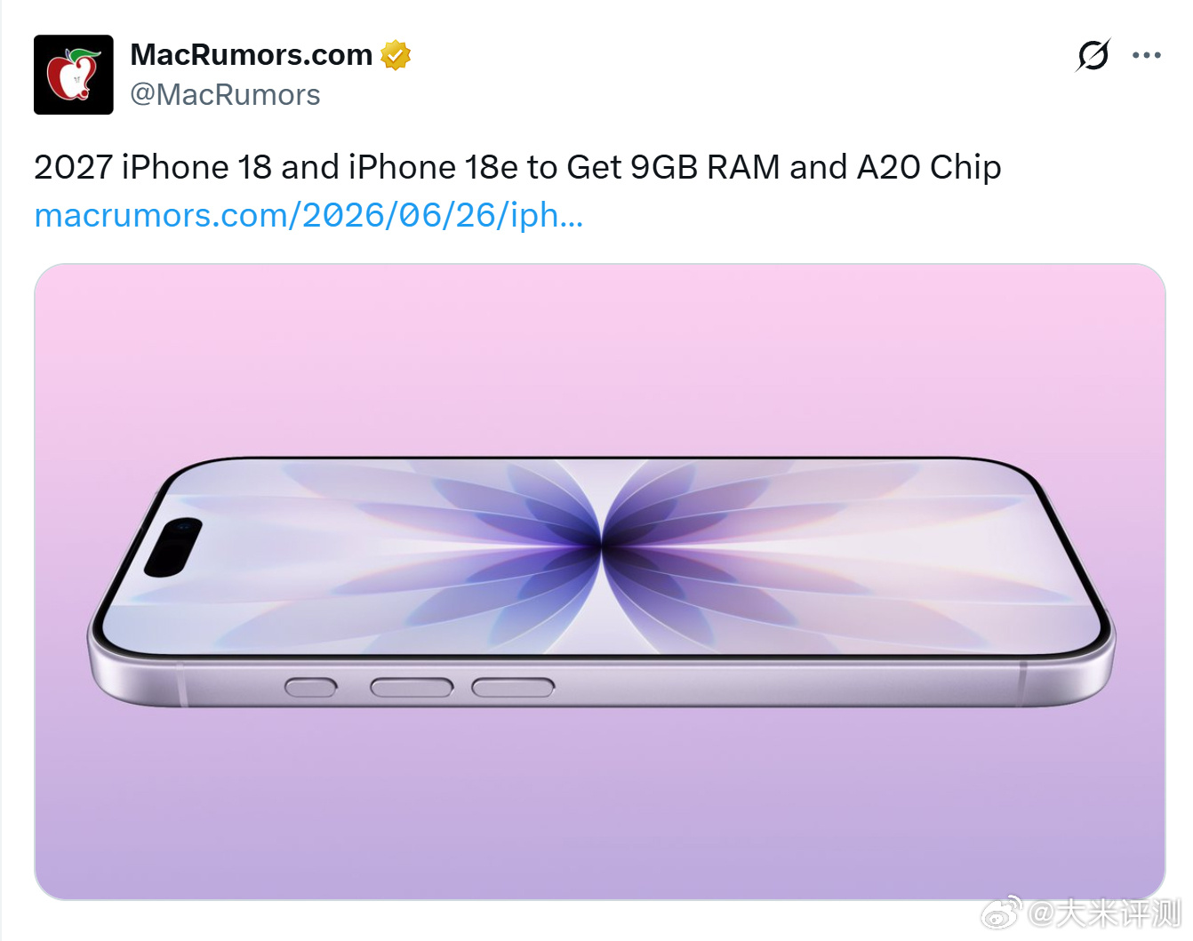 最新爆料显示，iPhone18将会搭载9GB内存+A20芯片~奇数内存，最近几年
