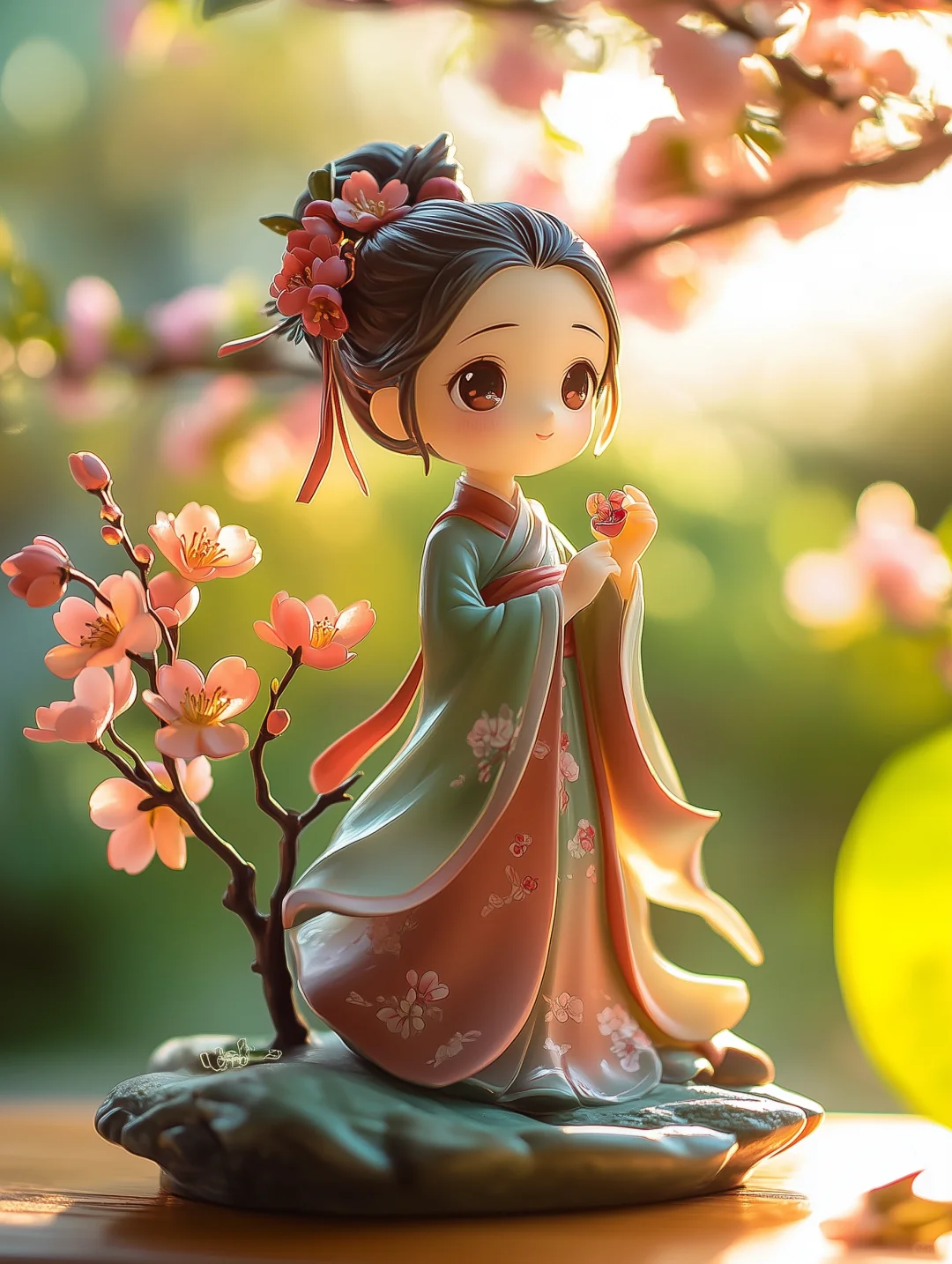 可爱古风Q版人物插画3d立体手办高清图片