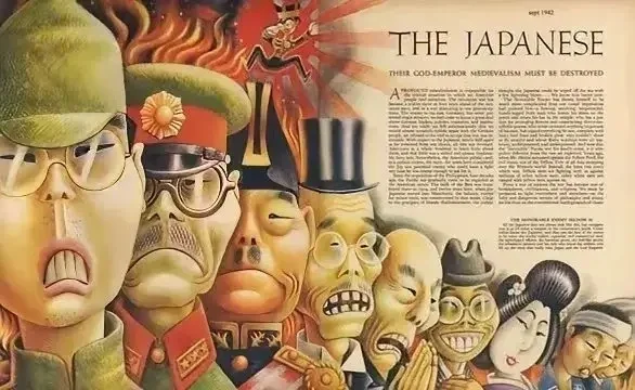 1942年的时候美国报纸上的日本人漫画