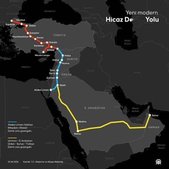 🇹🇷 土耳其与沙特阿拉伯在利雅得签署《汉志铁路合作谅解备忘录》，推进现代化汉
