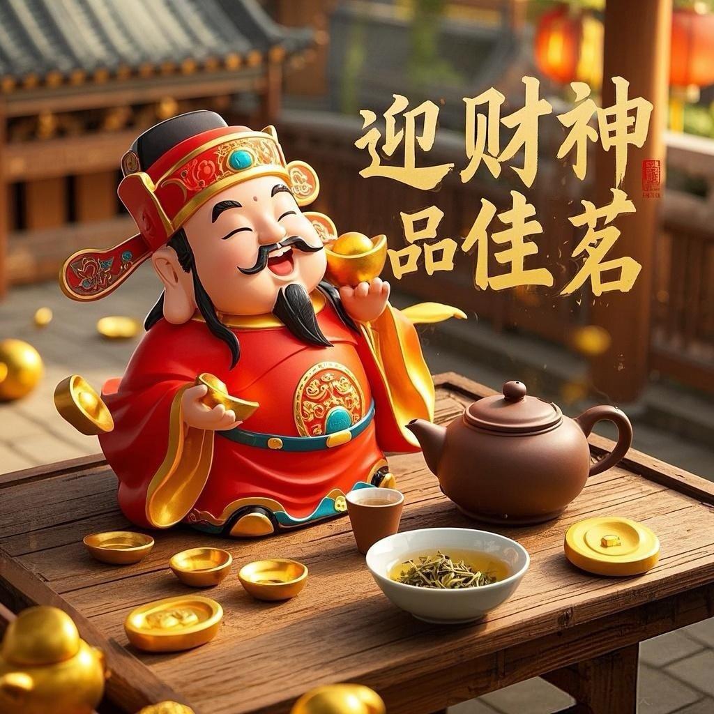 我新发布的内容被官方推荐啦！正月初五敬财神。愿茶香萦绕，财运亨通，让你在新的一年