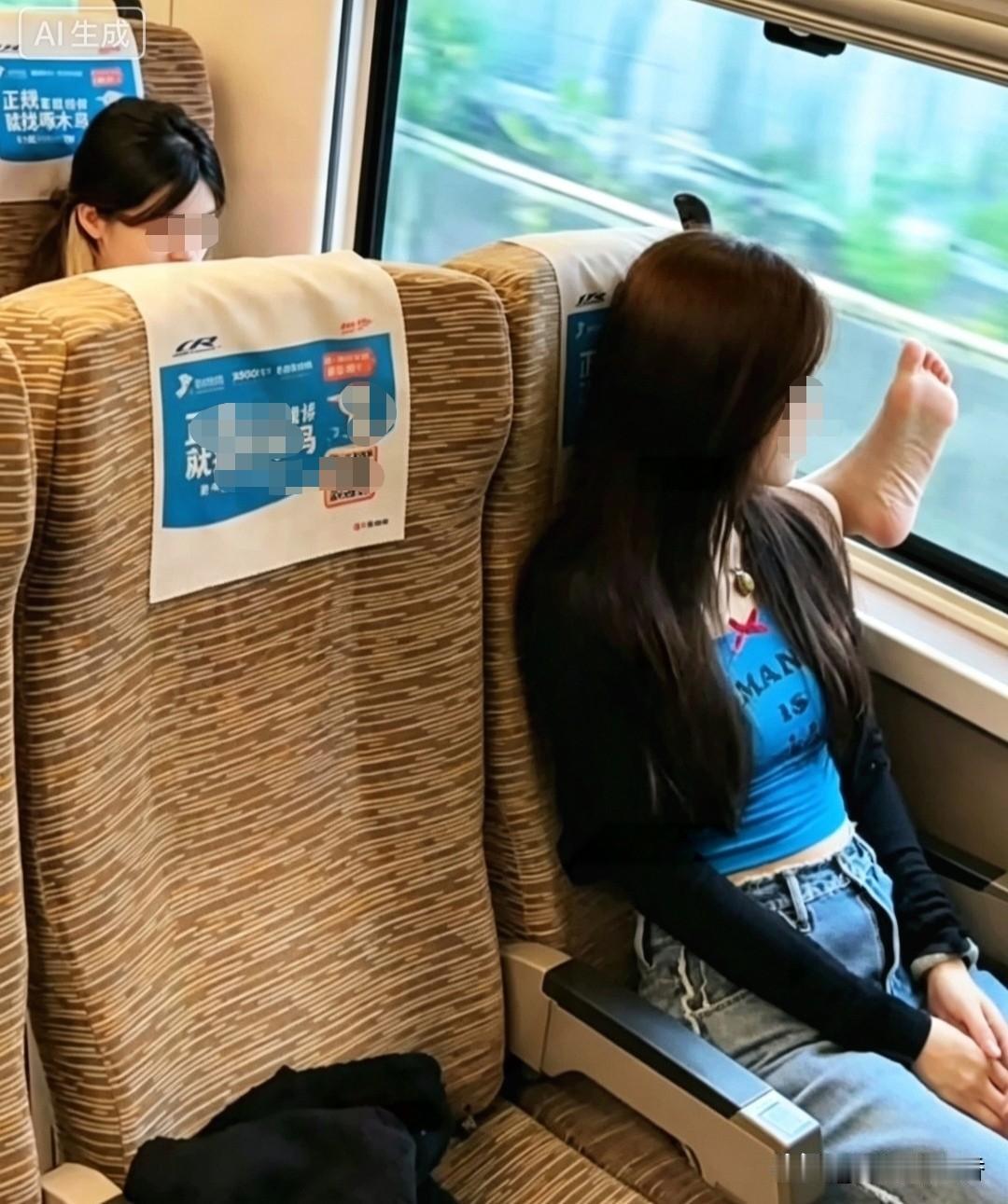 高铁上把脚搭车窗，
是放松还是没素养？

高铁本是公共空间，一言一行都要顾及旁人