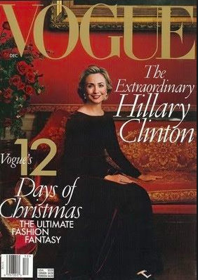 【来自投稿】美国版《vogue》杂志1998年12月刊封面，封面人物是希拉里·克