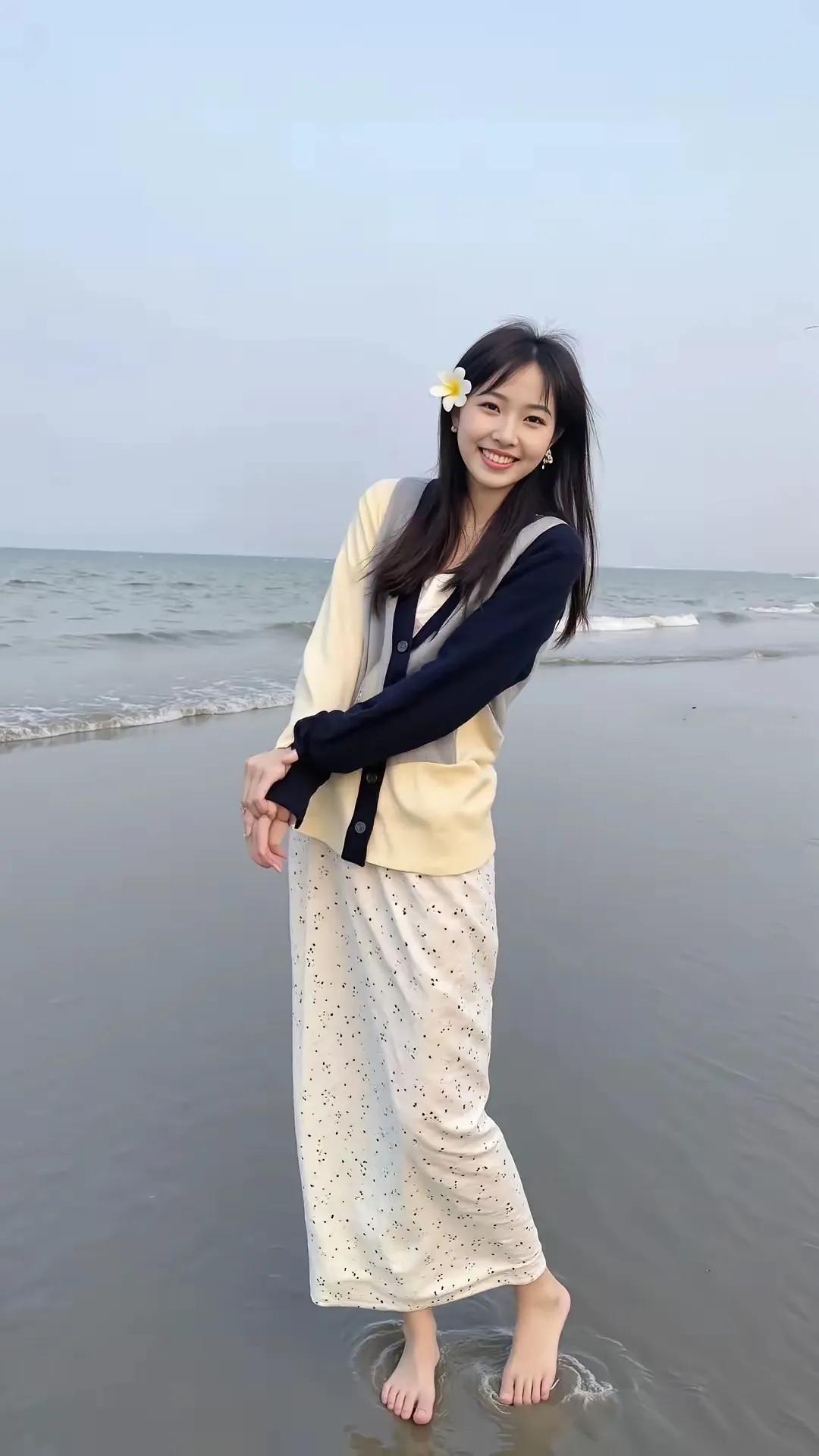 海边漫步，阳光正好，笑靥如花🌸🌊

海边的姑娘真美 海边美女自拍。 海边美照