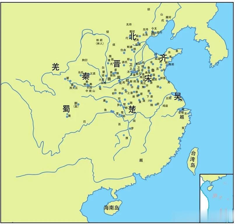此图为春秋时期简图
我现在城市在春秋时期属于吴国
你咧？
