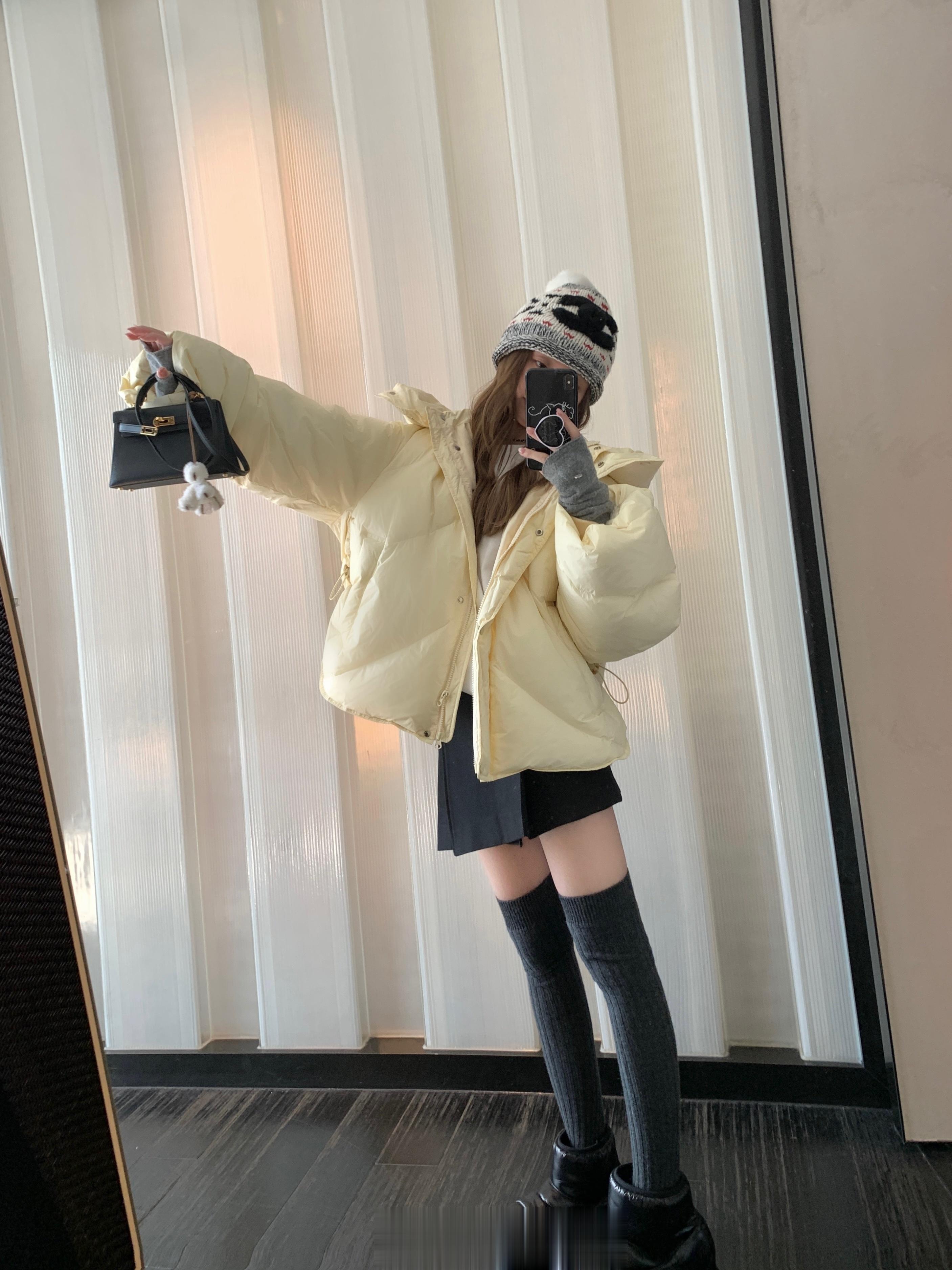 温度 ☃️ ☃️☃️整件超包裹的感觉！陪你过冬的羽绒服🔗粗现☁️pz里滑个bb