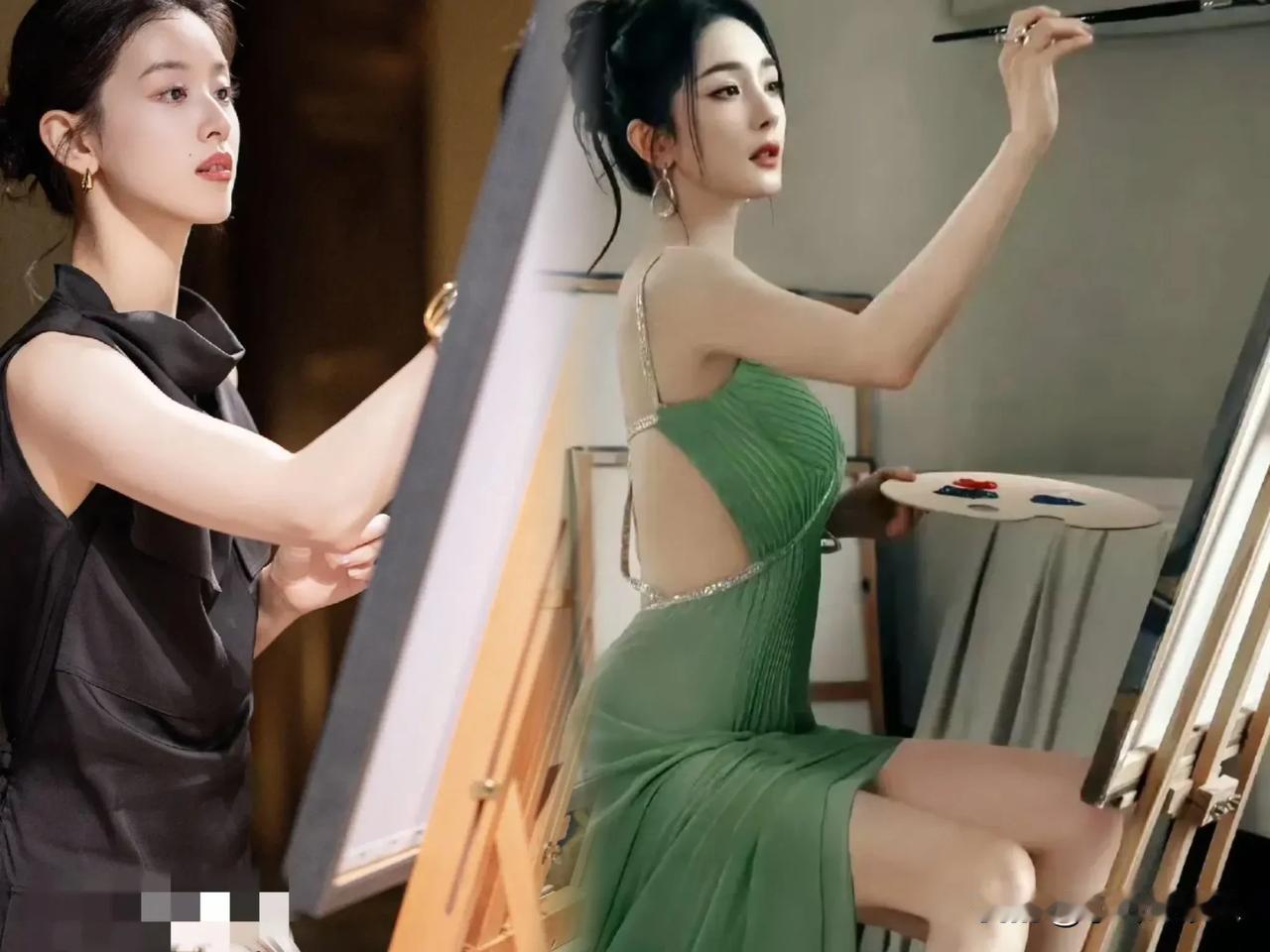 发现没

同样是画画

杨幂和章泽天给人的感觉
差得不是一星半点！

杨幂是笔拿