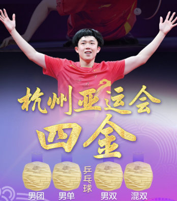 王楚钦是男乒历史首位亚运四冠王 王楚钦说最近在补基础男单决赛对阵卫冕冠军樊振东，