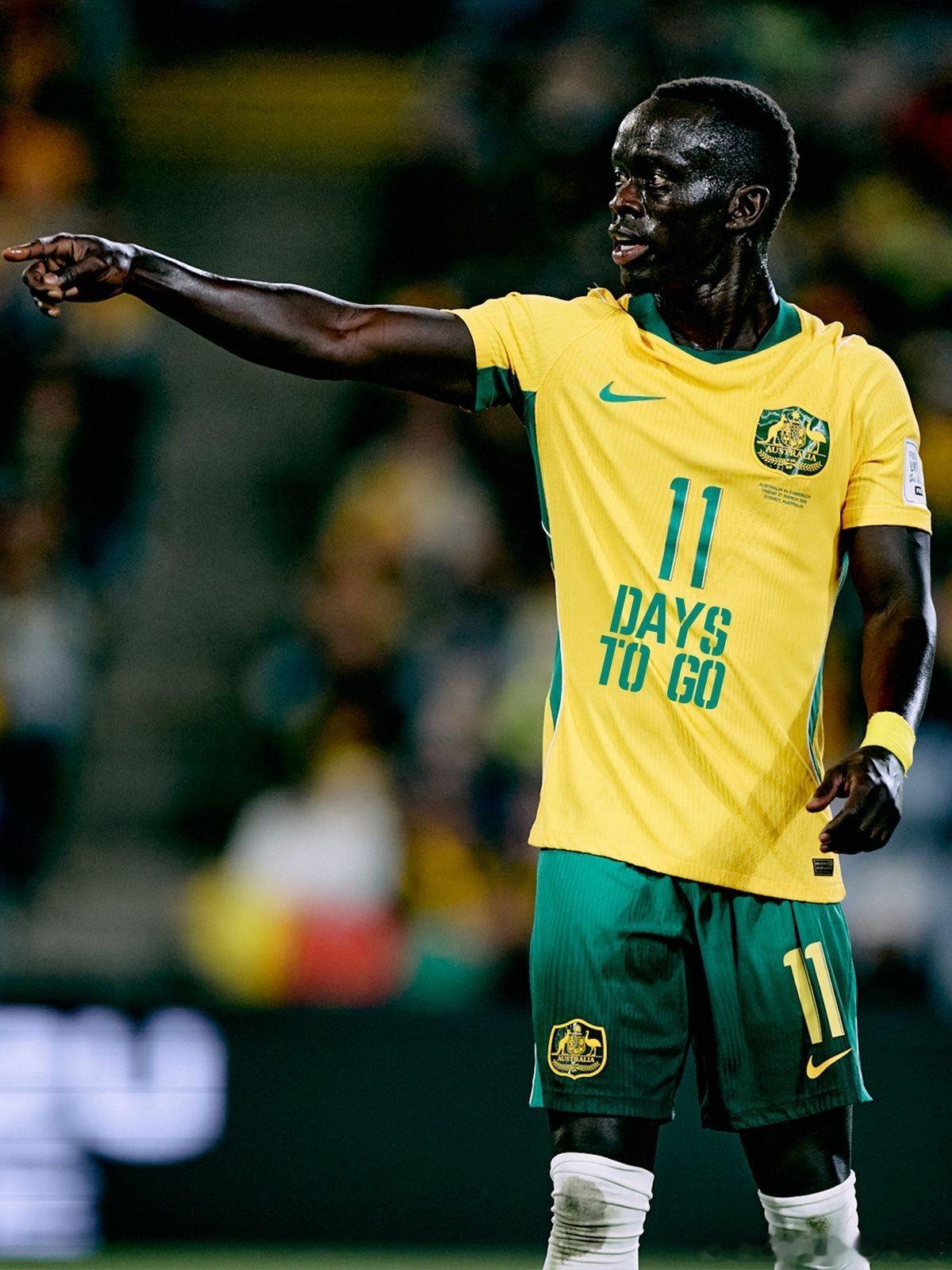 今天距澳大利亚队首场 2026美加墨世界杯 小组赛还有11天。GoSoccero