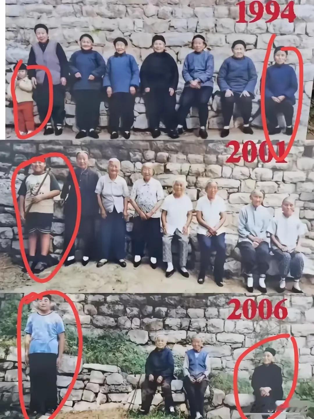 图中的老人们是新中国的见证者和奉献者，她们吃够了旧社会的苦，又在新社会下勤俭节约