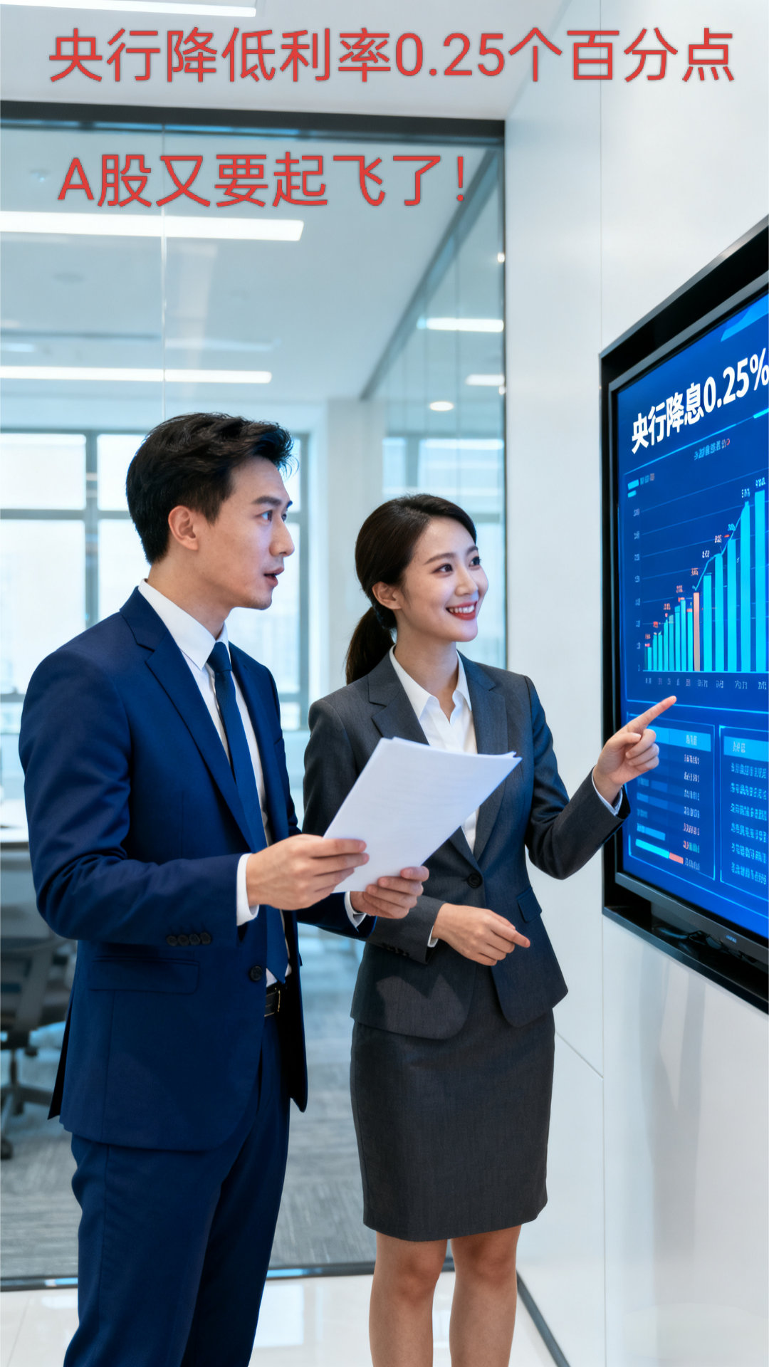 央行降低利率0.25个百分点，利好A股！ 