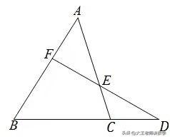 中考数学必刷题，几何题：
如图所示，在△ABC中，BF：FA=3：2，延长BC至