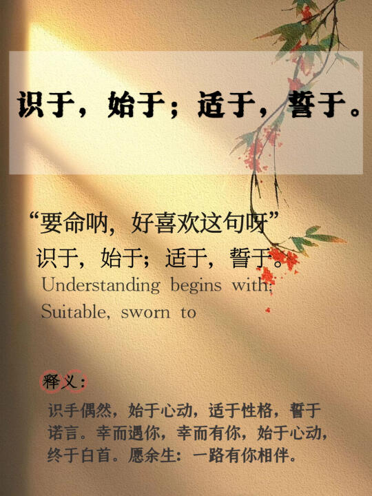 “识于，始于；适于，誓于。”