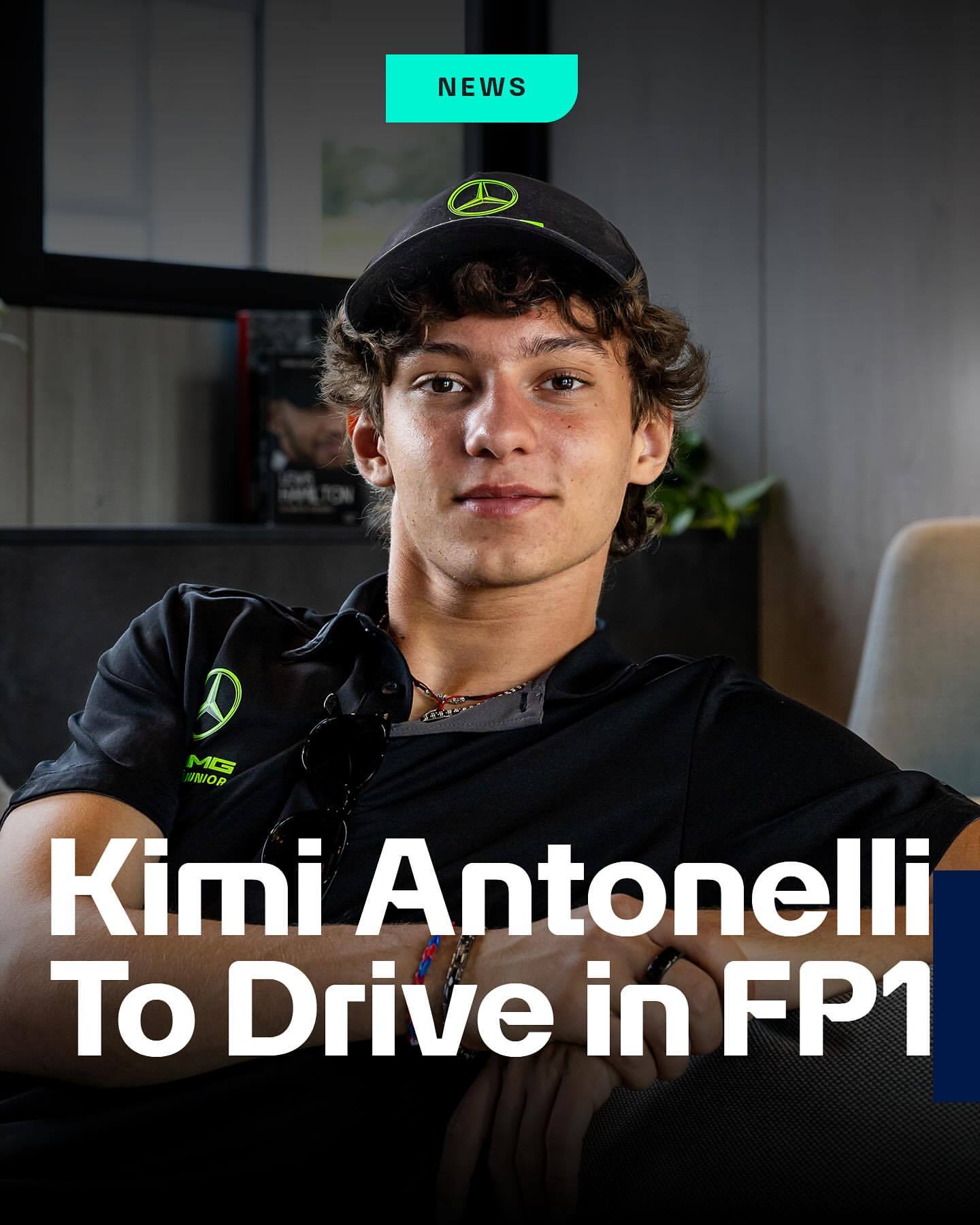 安东内利将在本周F1意大利🇮🇹大奖赛期间 驾驶拉塞尔的赛车参加FP1!#F1